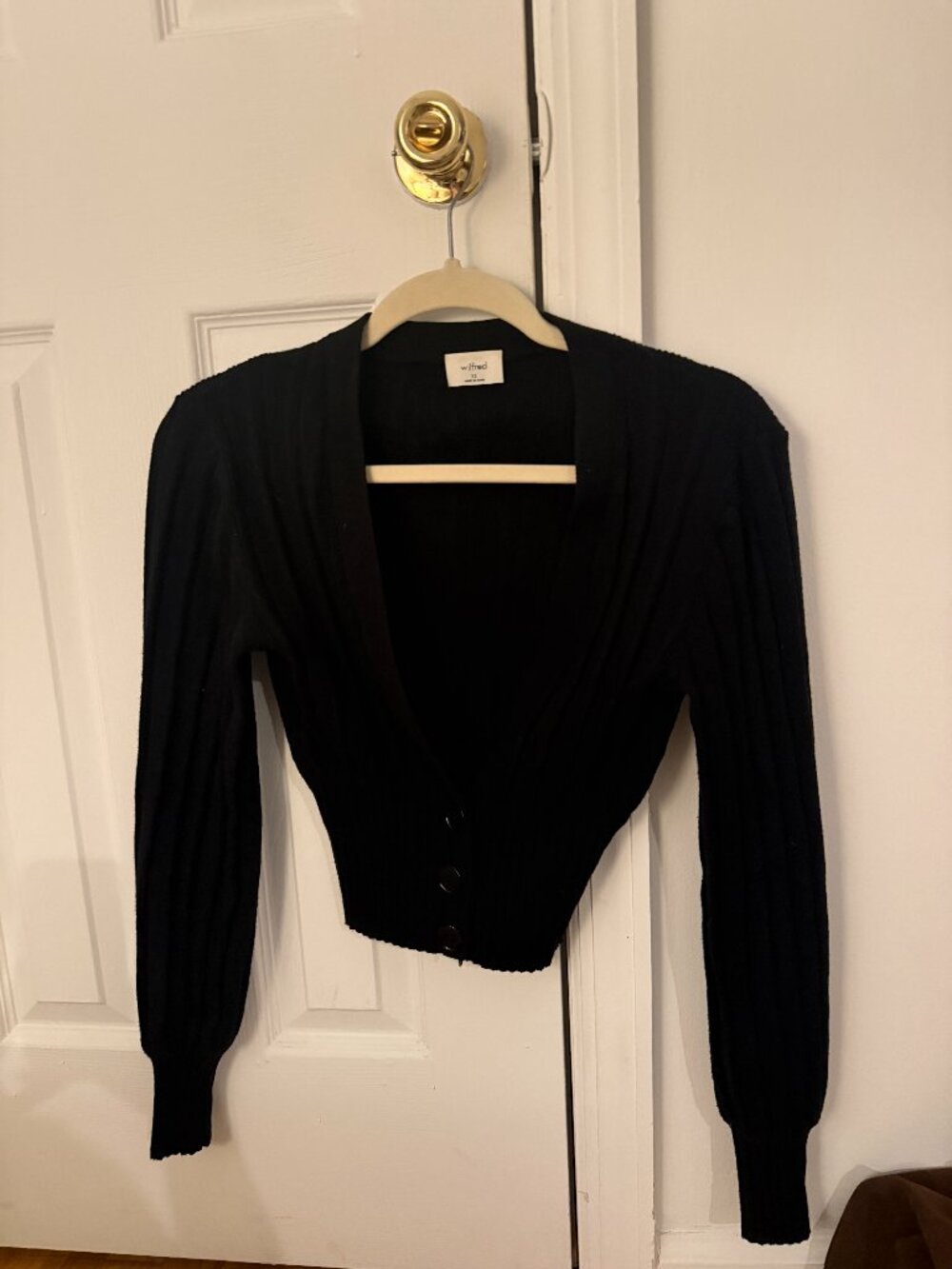 Aritzia Black Ribbed Cardigan